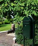Postkassesæt i sort-grøn lakering